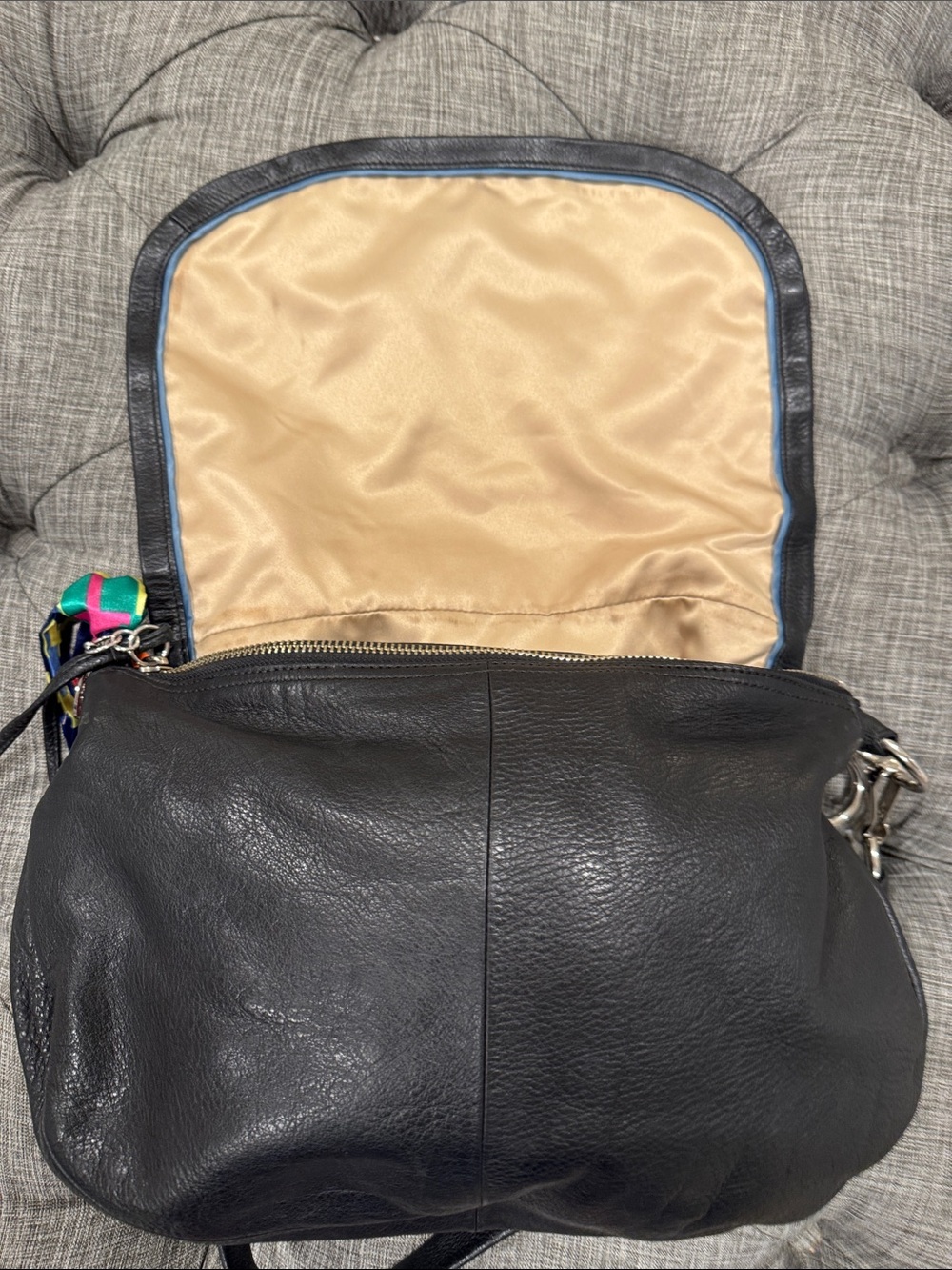 Coach Bag Ali Large Vintage Black Leather Hobo Bag - Picture 10 of 17